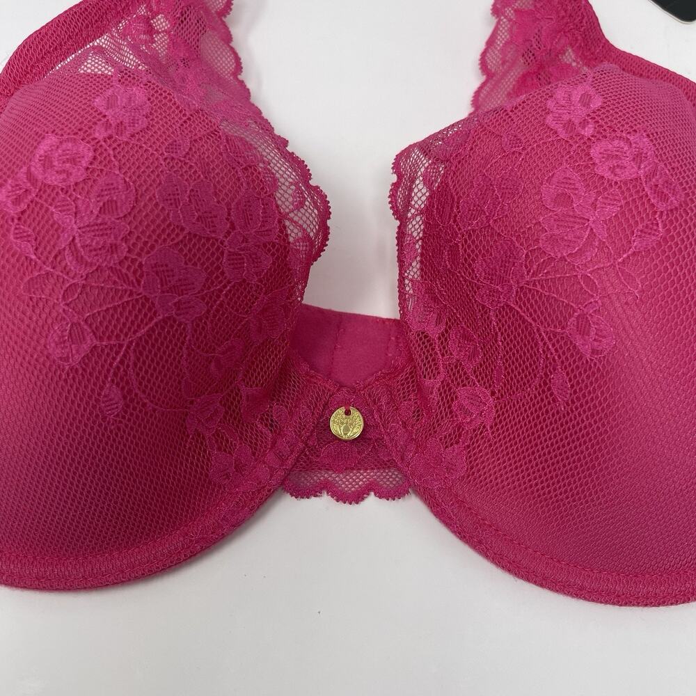 Natori Convertible Bra 32DD Blush Lace Cherry Blossom Plunge Underwire MSRP $76 - Picture 6 of 13